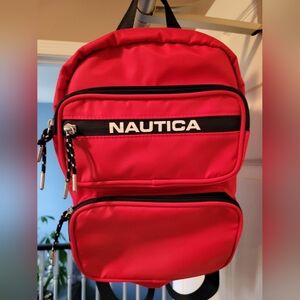Red Nautica backpack (Mini Size) Perfect For Kids Snacks!